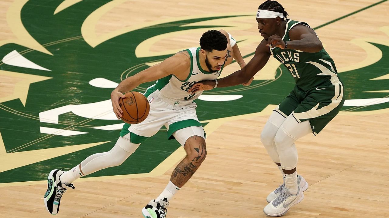 Jayson Tatum and Jrue Holiday are now playing for the same NBA team.
