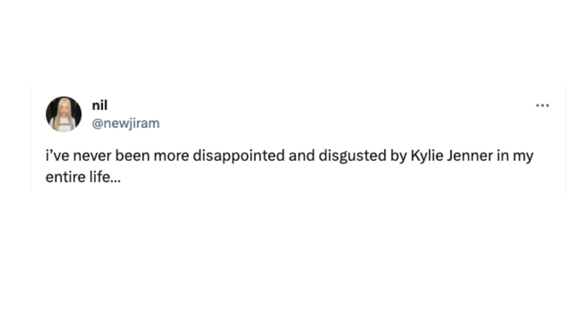 Fans are not having it with Kylie Jenner (Image via X/@newjiram)