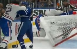 VIDEO: Ryan Reaves and Arber Xhekaj end up in massive brawl to mark first fight of 2023/24 NHL season