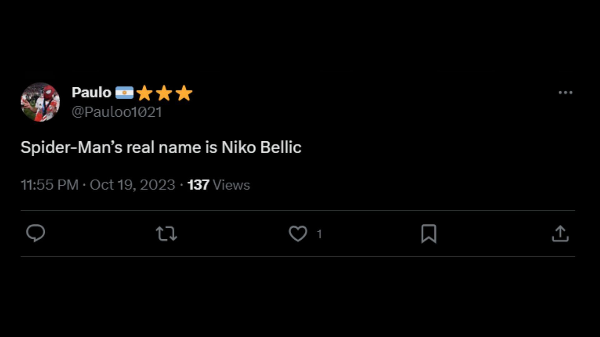 Paulo&rsquo;s comment on the video (Image via Sportskeeda)