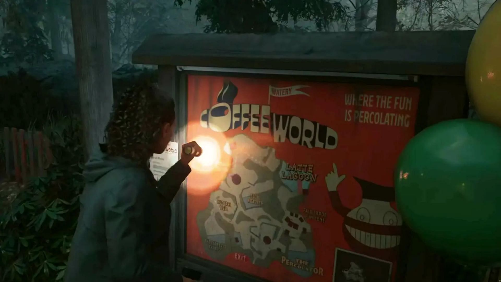 Coffee World in Alan Wake 2 (Image via Remedy Entertainment)