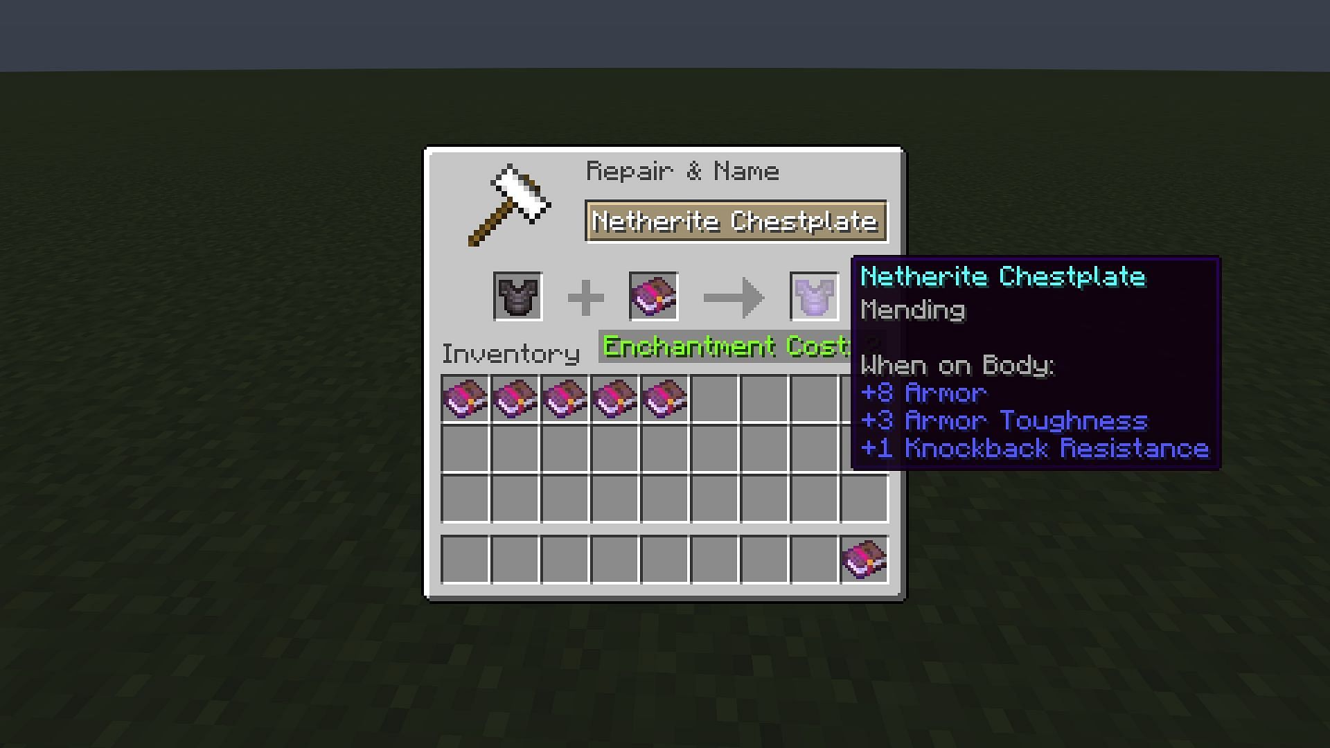 Mending is a treasure enchantment that enables an item to repair itself by absorbing XP orbs (Image via Mojang)