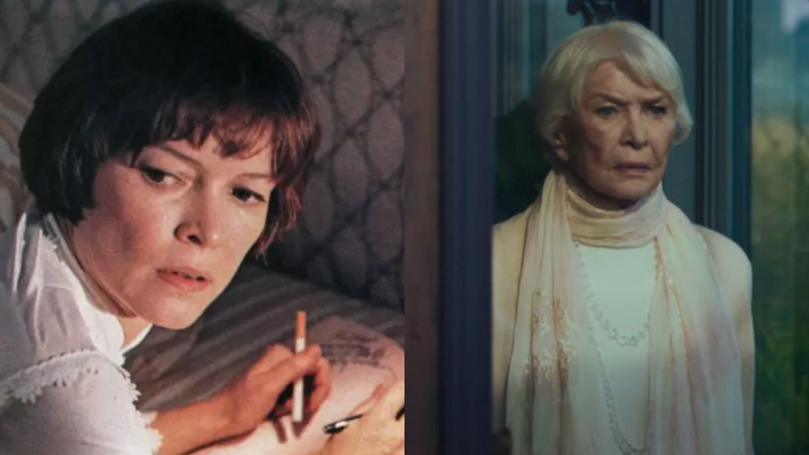 Ellen Burstyn in The Exorcist 1973 and The Exorcist: Believer (Images via Pinterest and YouTube)