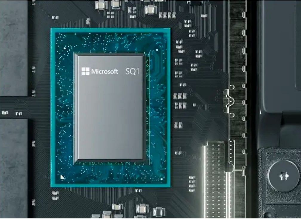 The Microsoft SQ1 chip powered the Surface Pro X (Image via Microsoft)