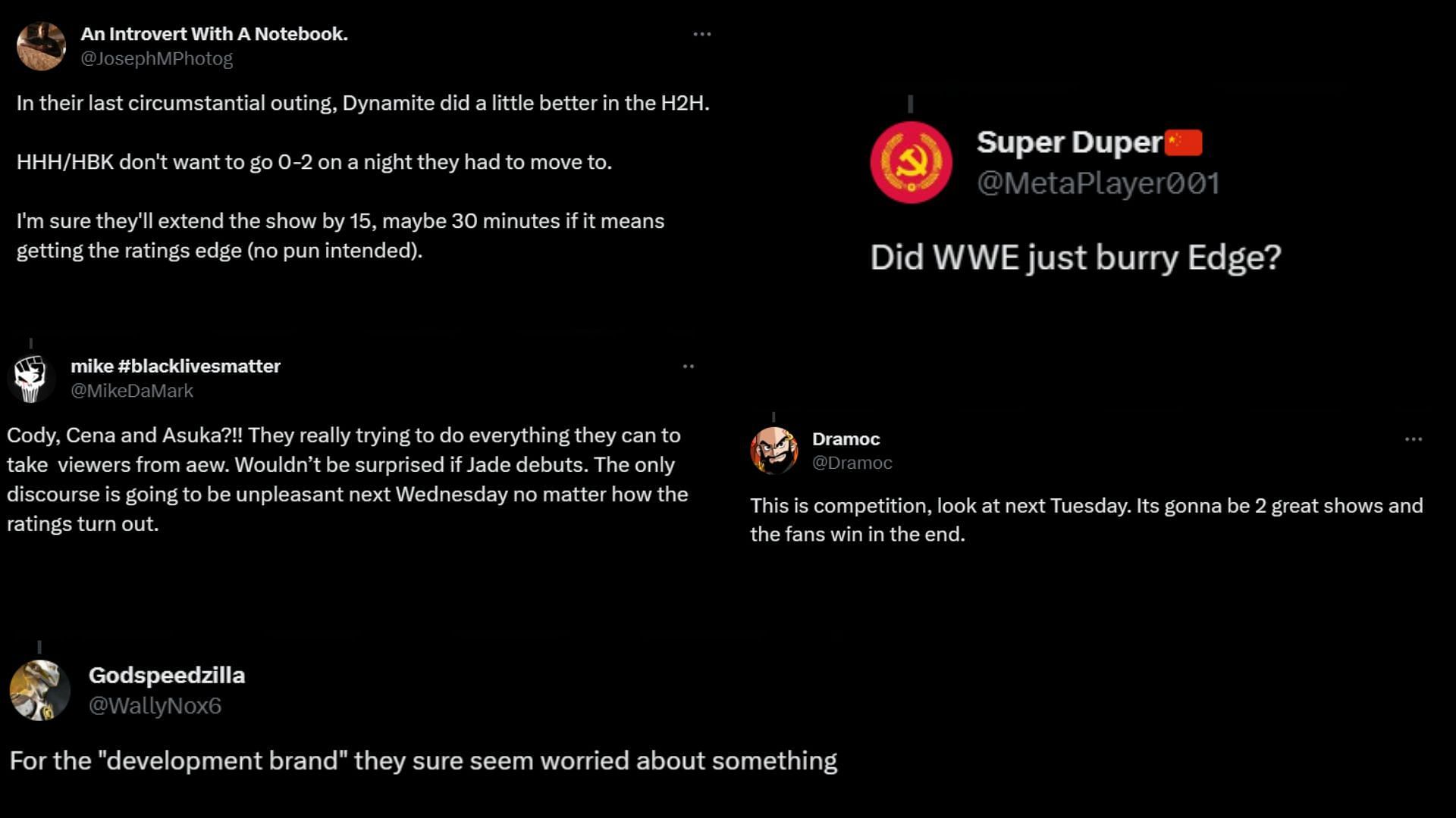 Screenshot of the fans&#039; reactions on Twitter.