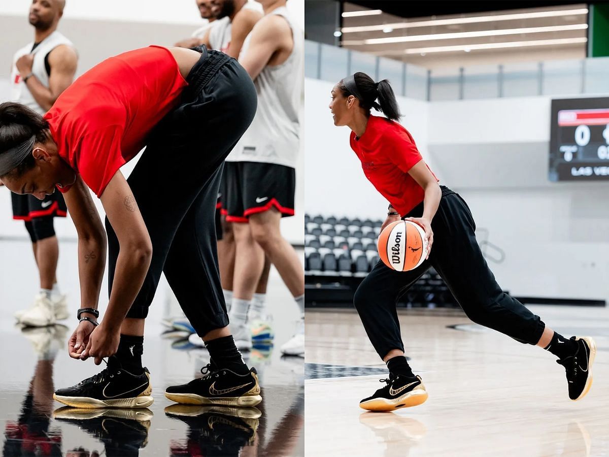 A&rsquo;ja Wilson x Nike LeBron 21 &ldquo;WNBA Finals&rdquo; sneakers (Image via Sneaker News)