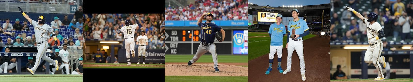 Milwaukee Brewers&rsquo; Away, Alternate, home and city uniforms