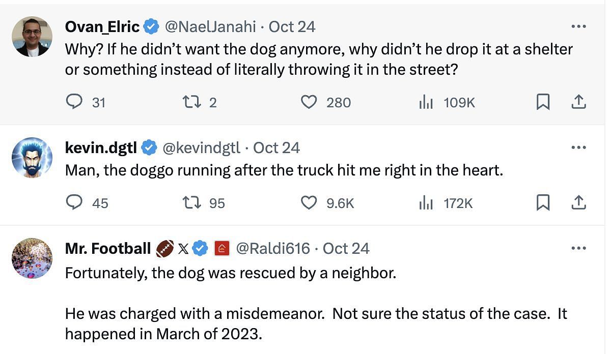 Social media users left all teary after a resurfaced video of a Dallas man abandoning his canine went viral (Image via X)