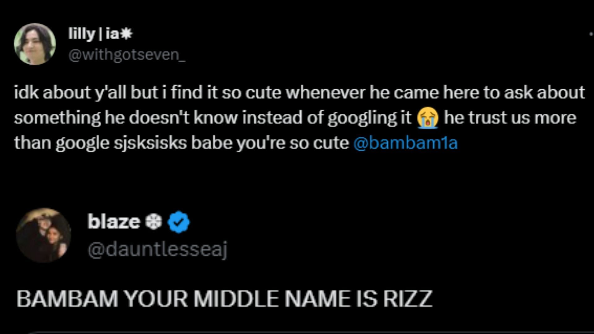 Ahgases&#039;s fans explain him the internet slang word rizz (Image via X)