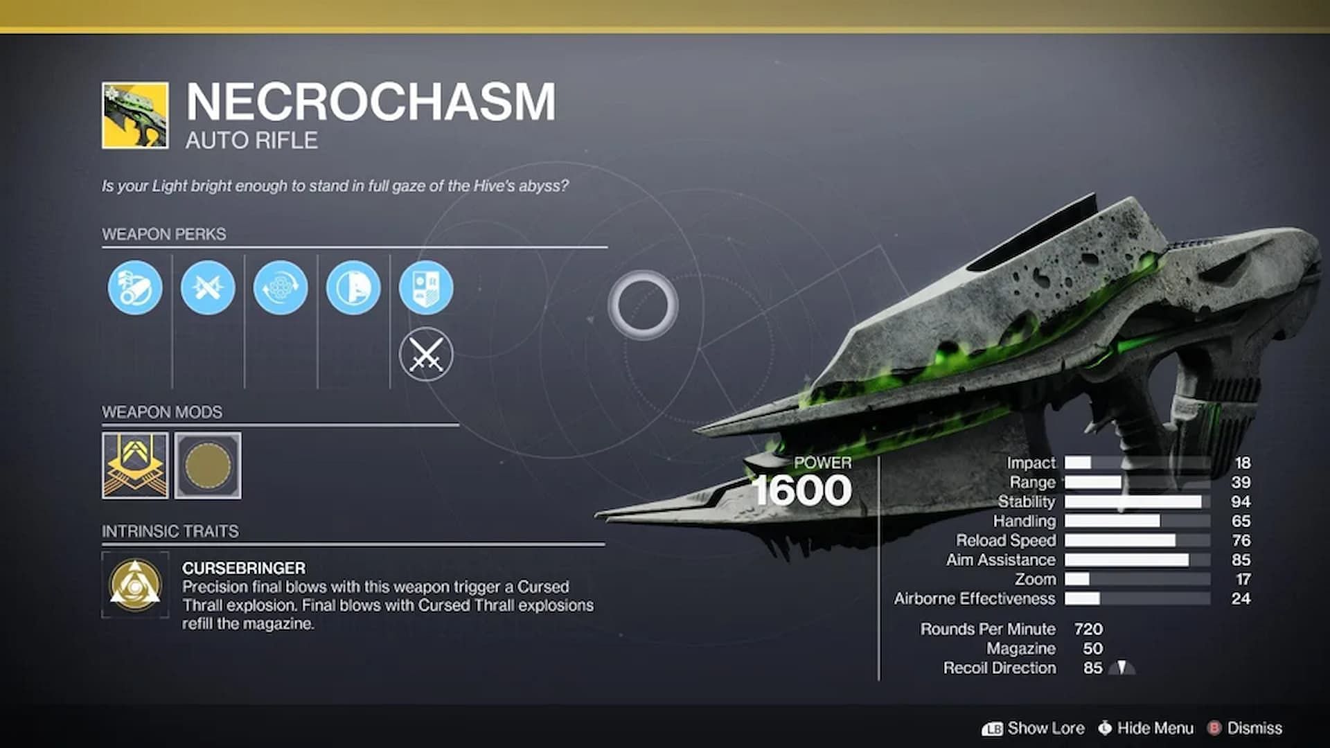 Necrochasm in Destiny 2 (Image via Bungie)