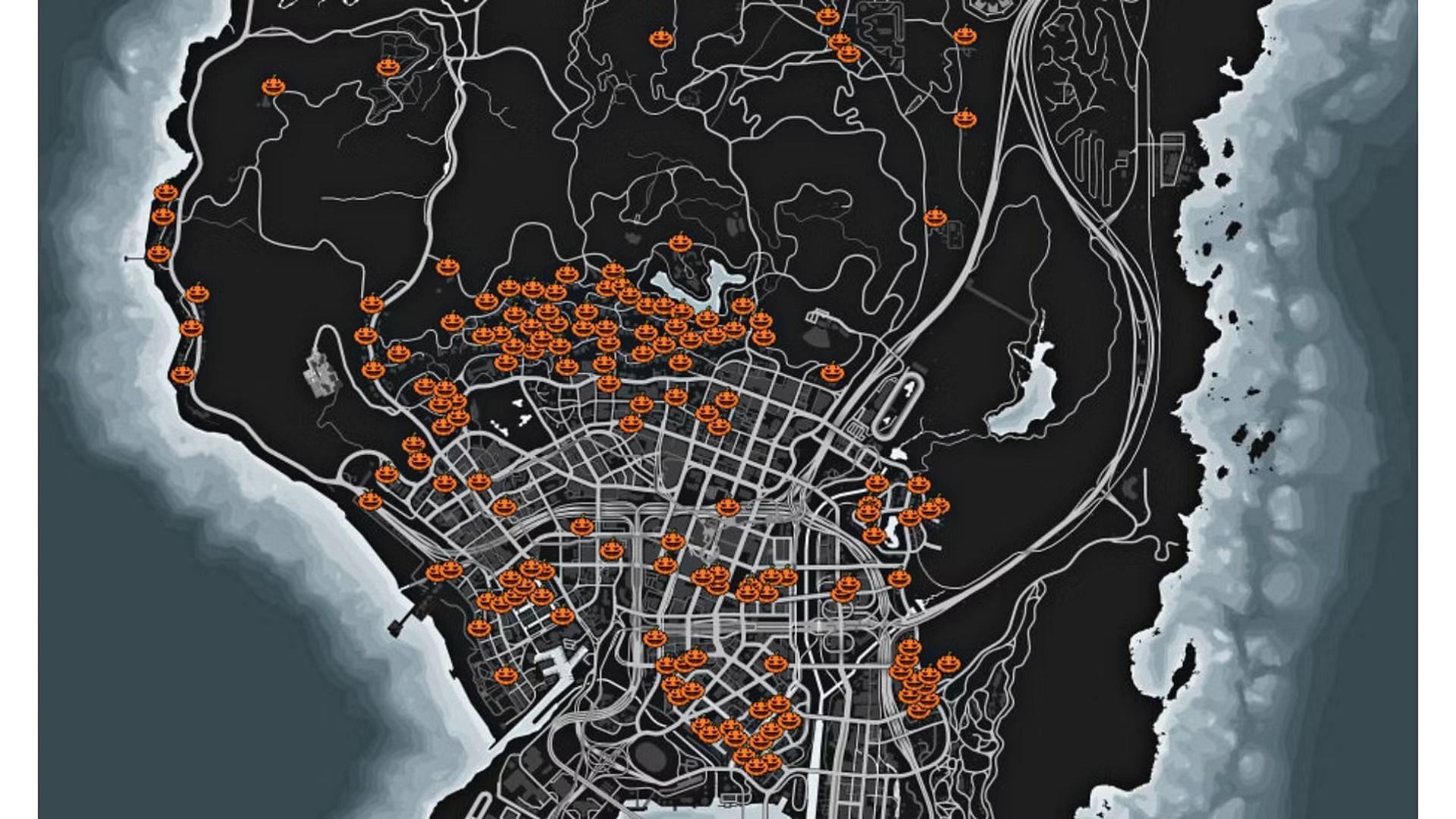 Jack o&#039; Lantern pumpkin map locations 2/2 (Image via GTWeb.eu)nter caption