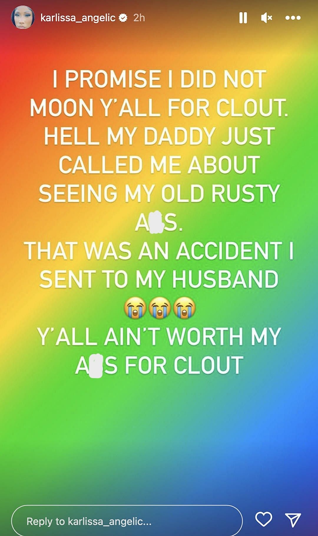 Karlissa Harvey addresses controversial Instagram story (Image via karlissa_angelic/Instagram)