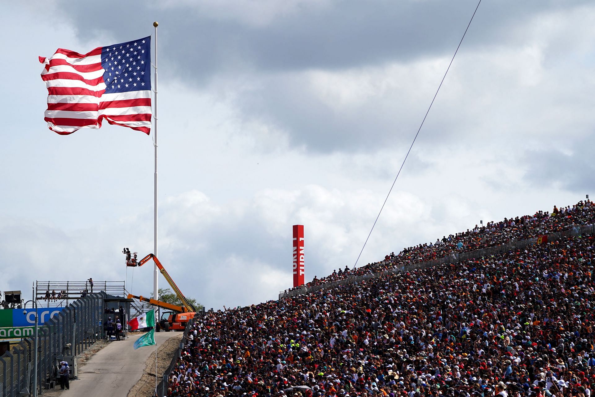 Celebrities Visit Williams Racing At Formula 1 United States Grand Prix