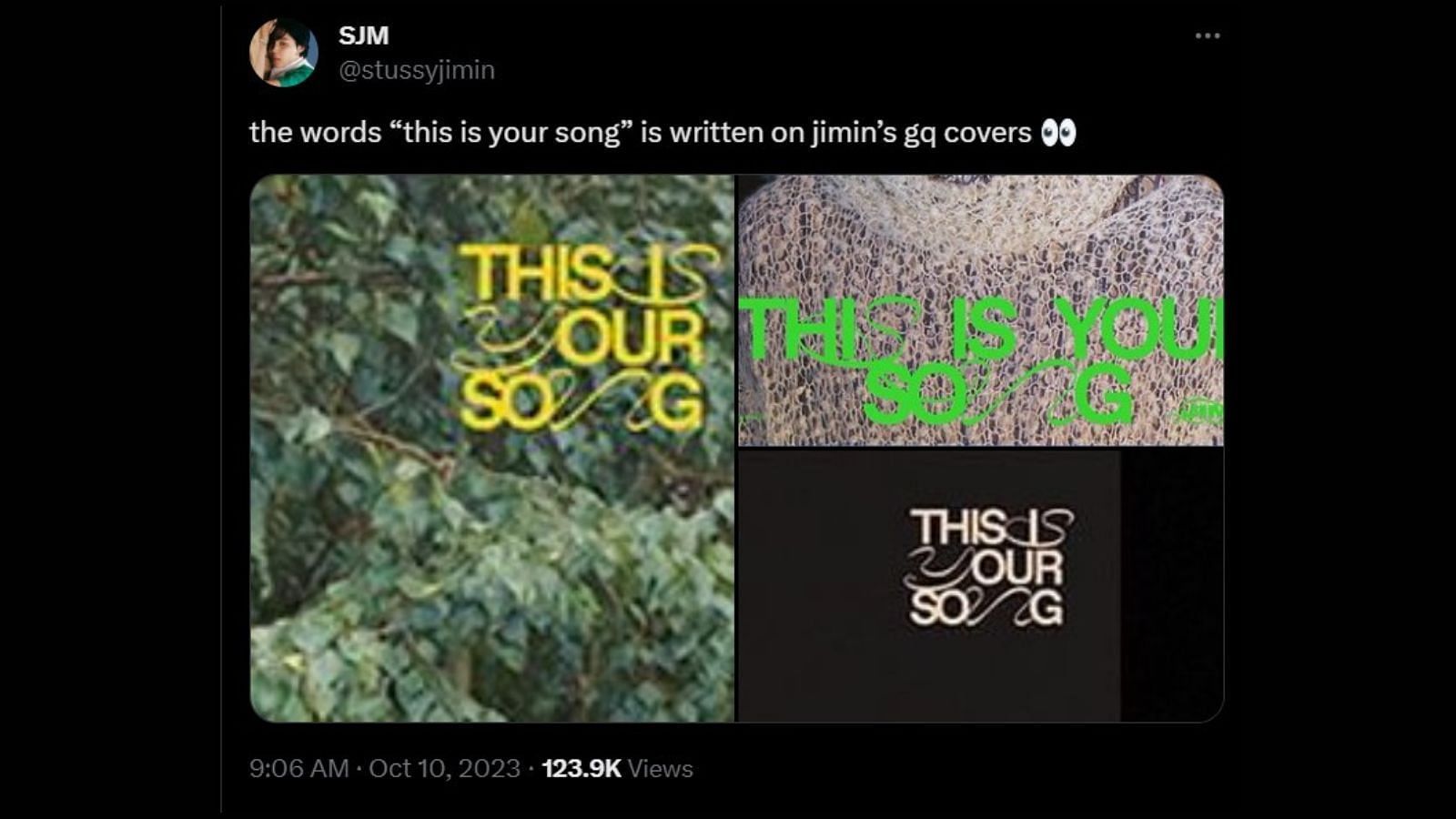 Fans express excitement over Jimin&#039;s GQ Korea Cover (Image via X/@stussyjimin)