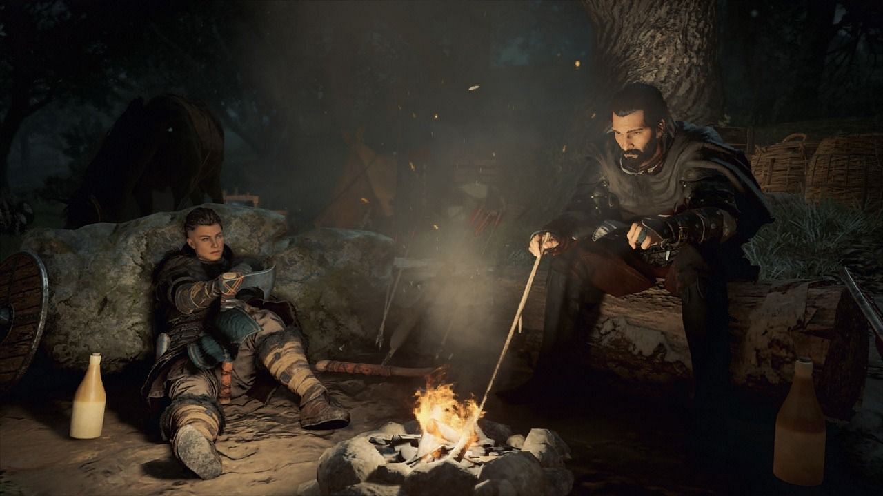 Basim and Eivor in Assassin&#039;s Creed Valhalla (Image via Ubisoft)