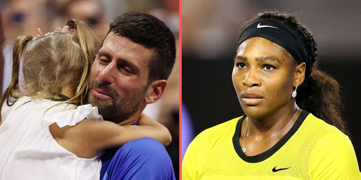 Novak Djokovic (L) and Serena Williams (R)