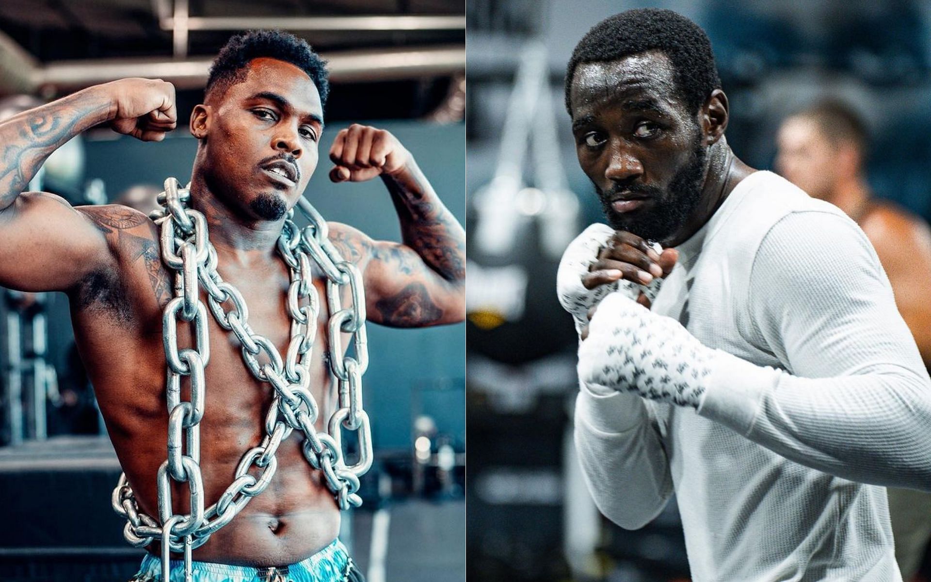 Jermell Charlo (left) and Terence Crawford (right) [Image credits: @twincharlo and @tbudcrawford on Instagram]