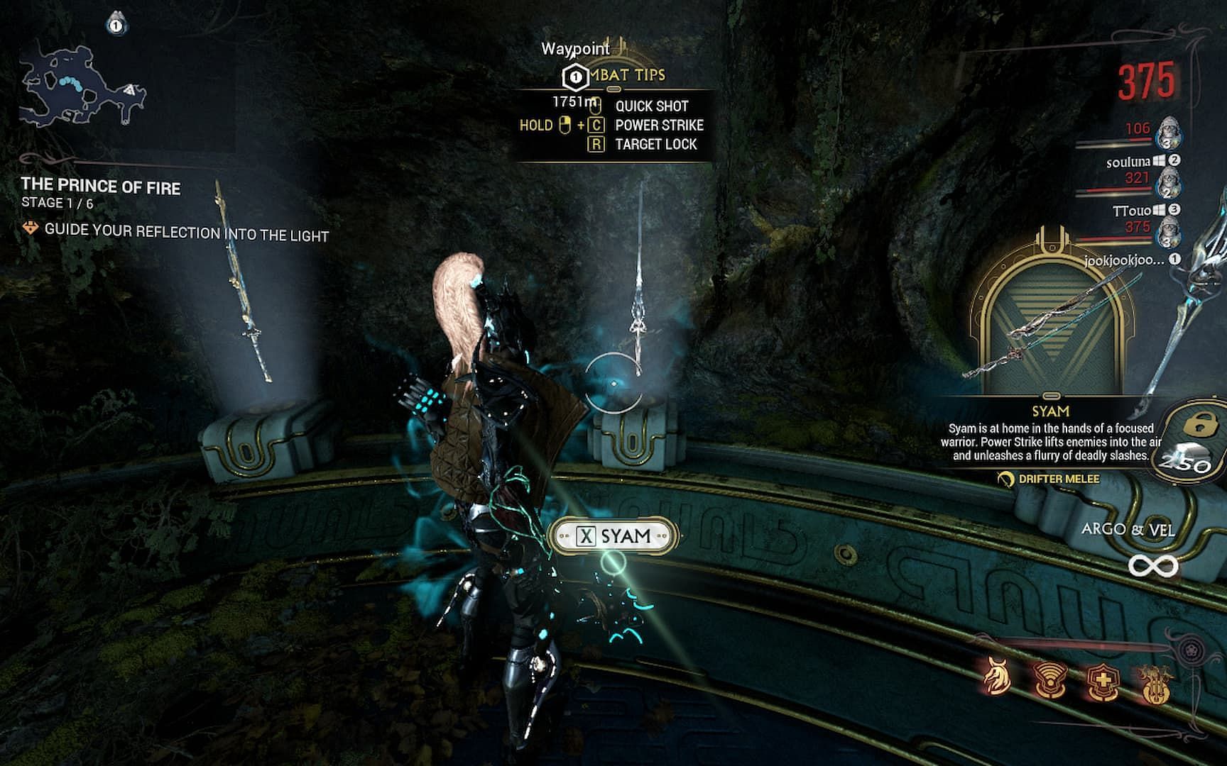 Syam can be found in Teshin&#039;s Cave (Image via Digital Extremes)