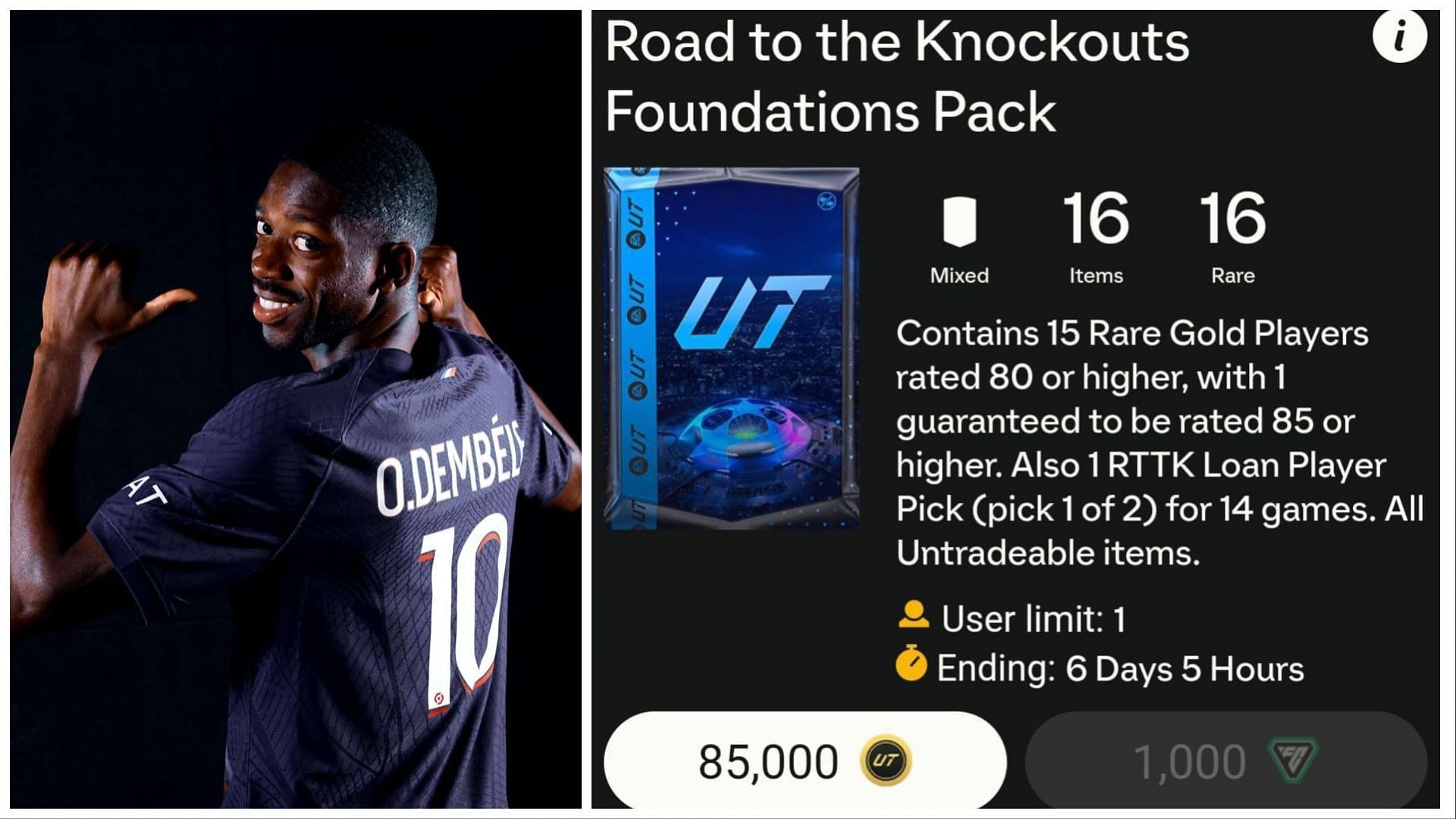 The latest special pack is live in EA FC 24 (Images via PSG and EA Sports)