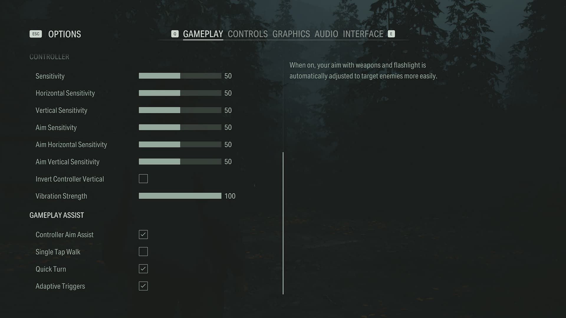 Controller and Aim Assist options (Image via Remedy Entertainment)