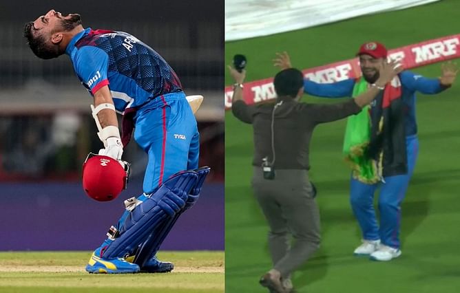 [Watch] Afghanistan players erupt in joy after beating Pakistan for the first time