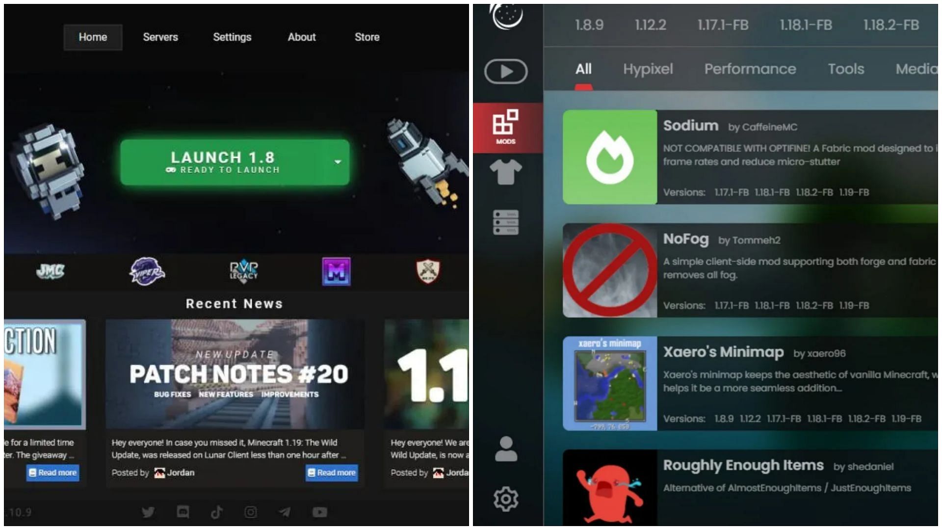 There are many kinds of custom launcher clients for Minecraft (Image via Sportskeeda)