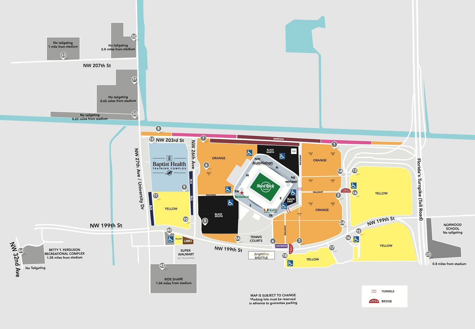 Hard Rock Stadium Seating Chart & Map