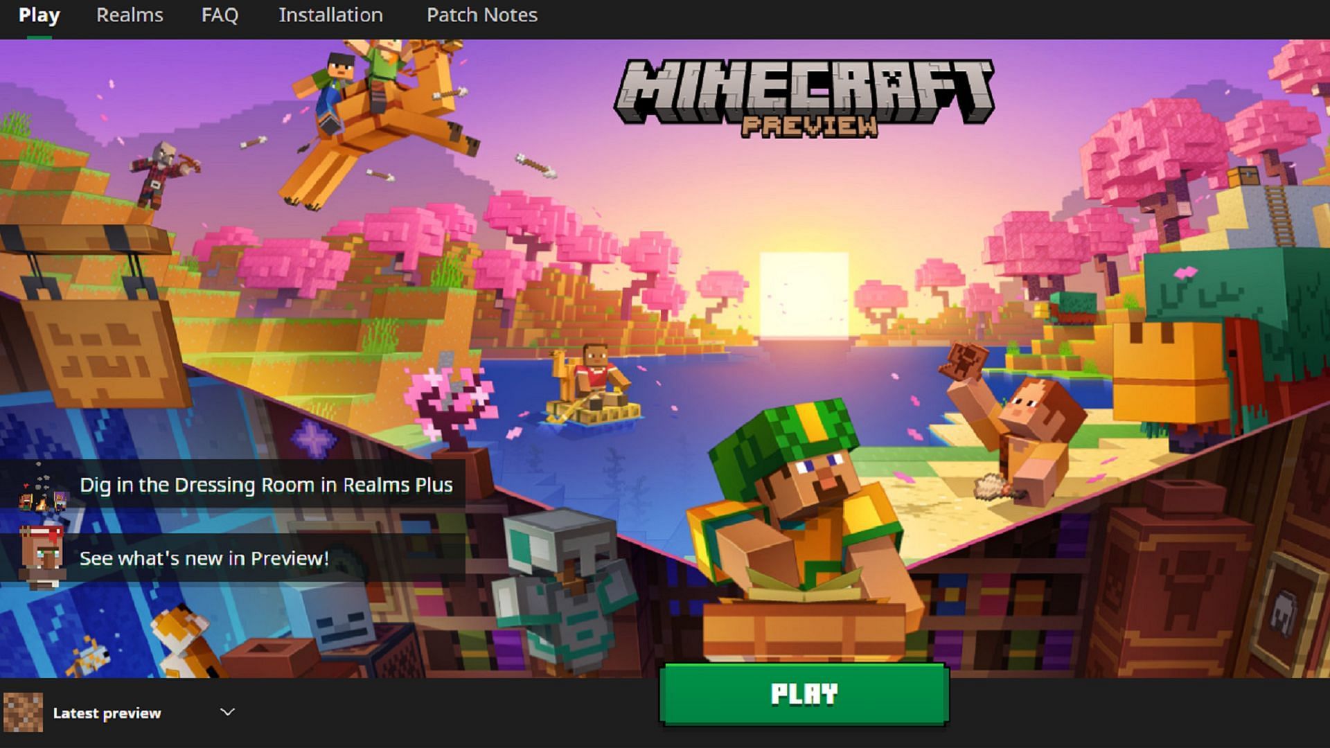 The Minecraft Launcher makes accessing Bedrock Previews easy (Image via Mojang)
