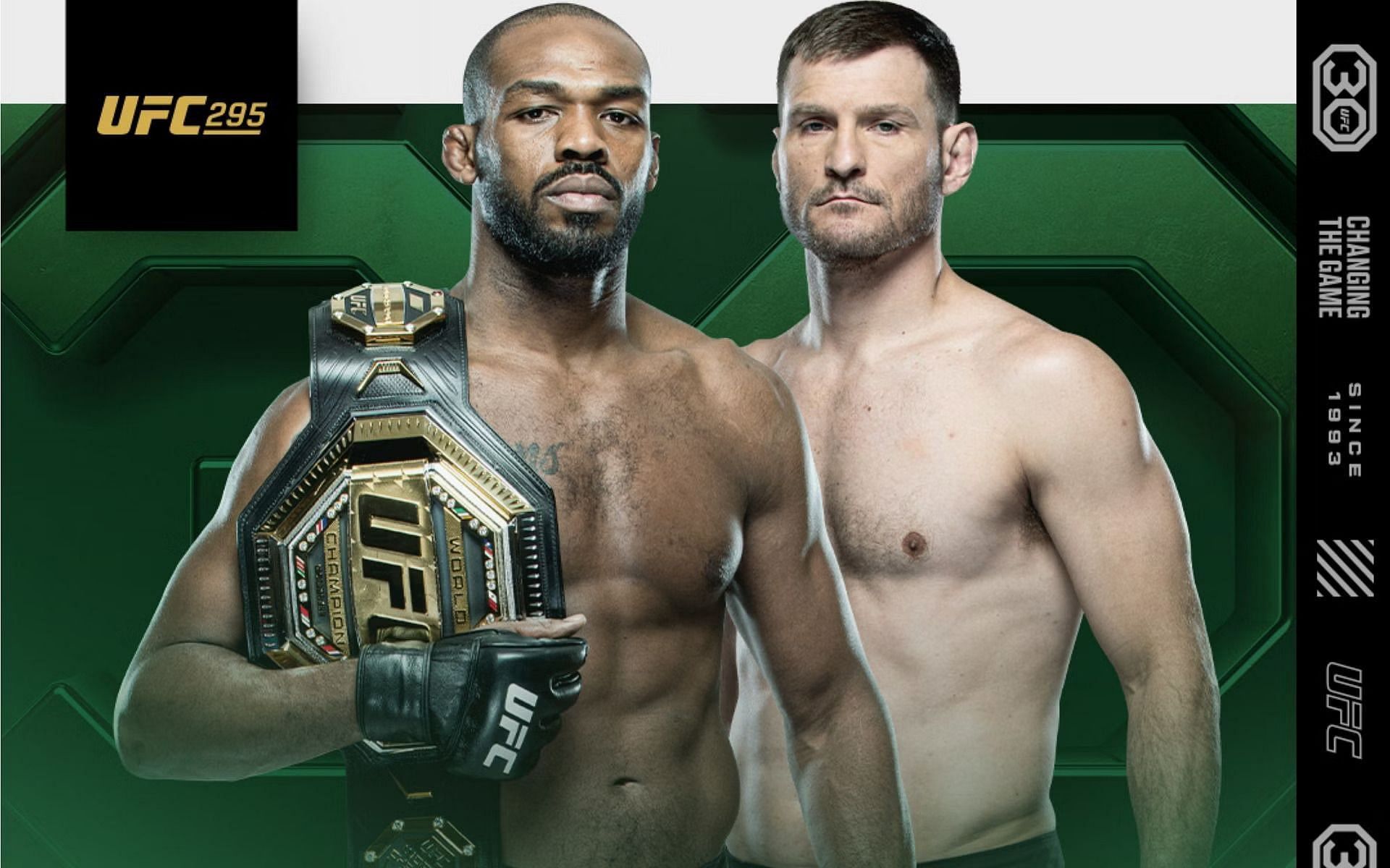 Jon Jones (left) vs. Stipe Miocic (right) [Image Courtesy: @ufc on Twitter]