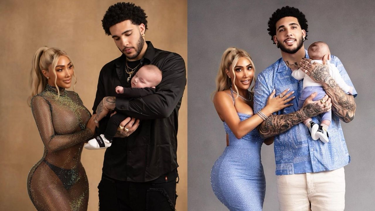 Nikka Mudarris and LiAngelo Ball with their son LaVelo. 