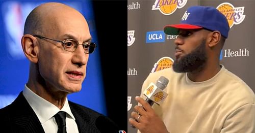 NBA commissioner Adam Silver and LA Lakers superstar forward LeBron James