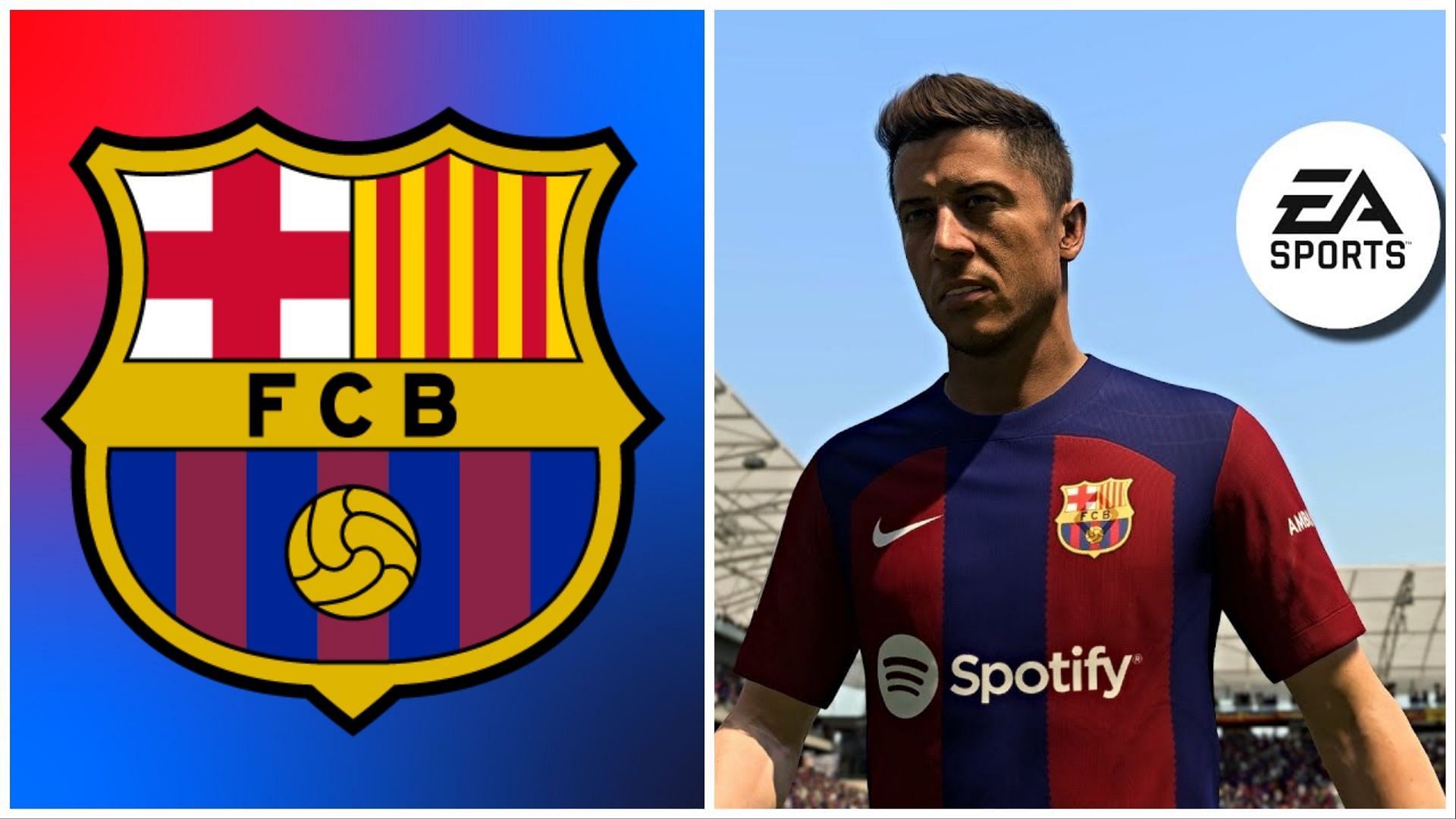 FC Barcelona are overpowered in EA FC 24 (Images via FC Barcelona and EA Sports)