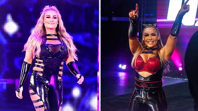 Natalya reacts to the clip of former champion training in the Hart Dungeon