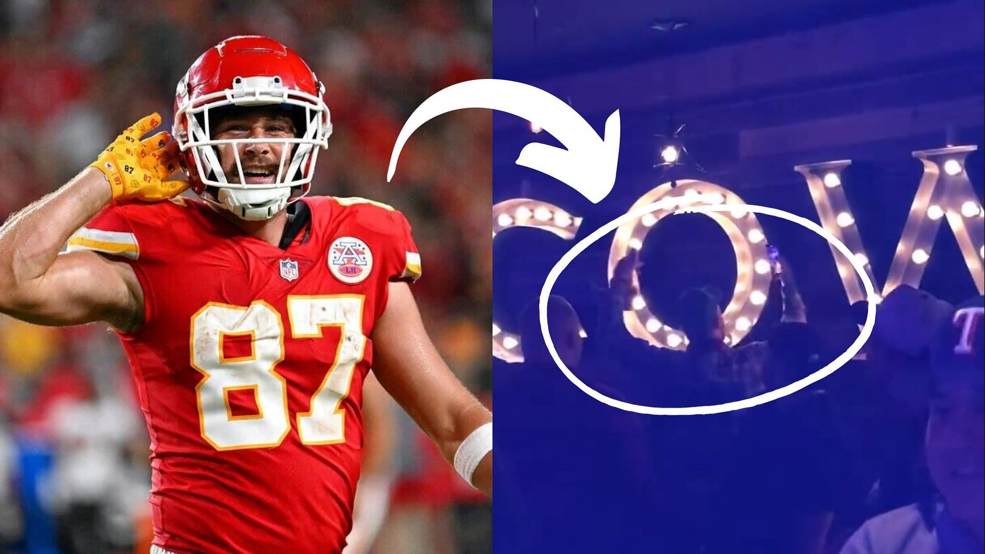 Travis Kelce enjoys himself to a Taylor Swift song.