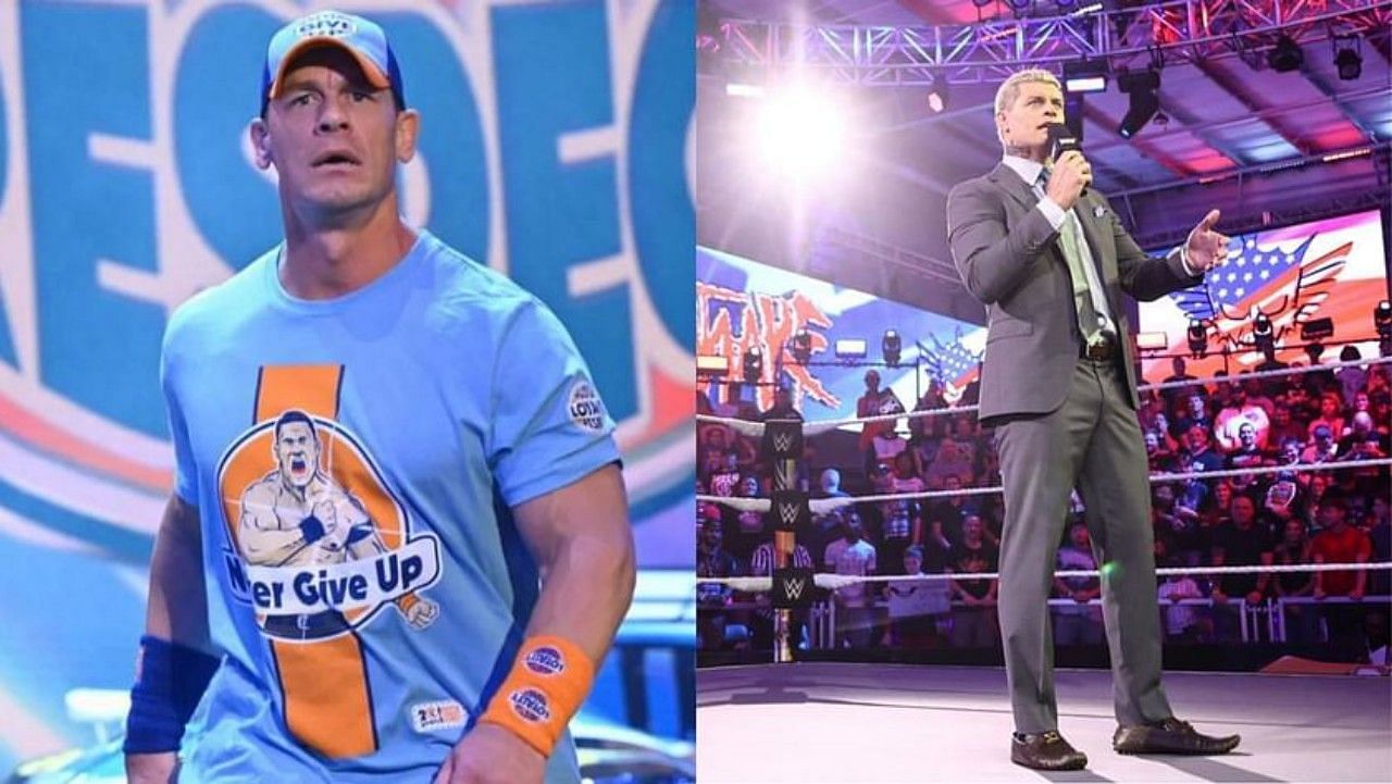 WWE सुपरस्टार्स जॉन सीना और कोडी रोड्स 