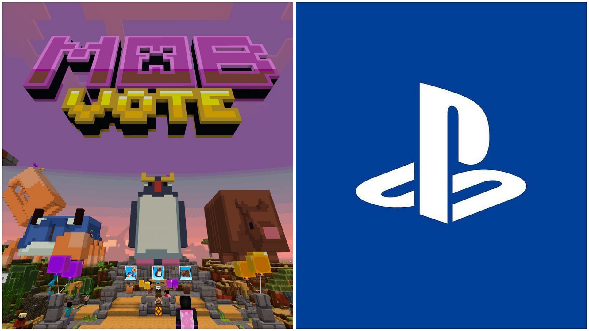 Minecraft players can vote for their favorite mobs easily through PlayStation (Image via Sportskeeda)