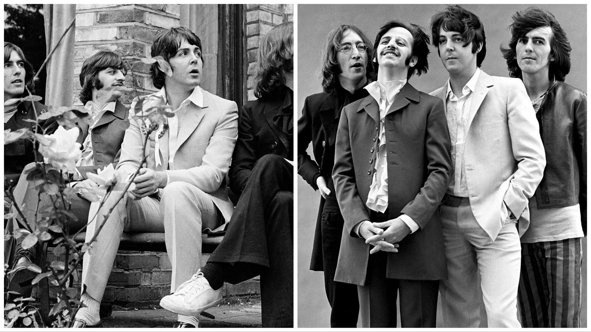 Two portraits of The Beatles (Images via official Instagram @thebeatles)
