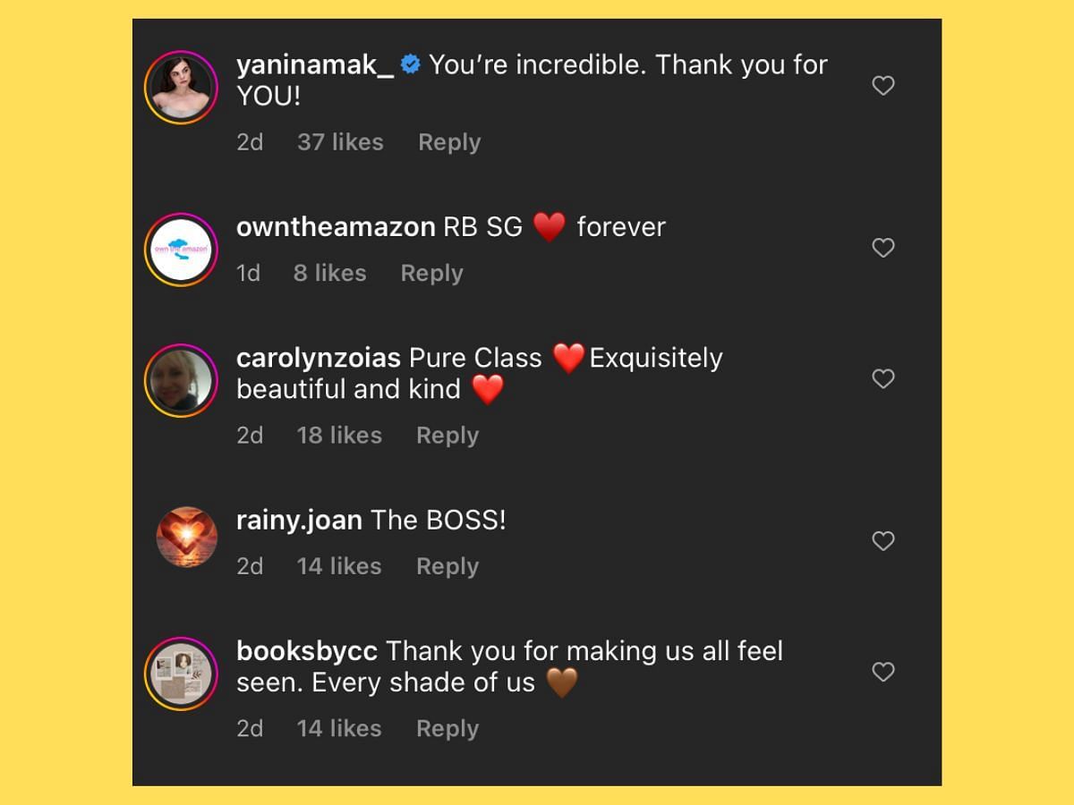 Fans congratulate and celebrate Rare Beauty making it to Fast Company&#039;s list. (Image via Instagram/ @selenagomez)