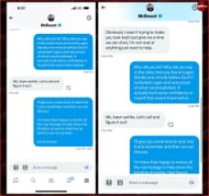 Message exchanges between the two (Image via Drama Alert/X)