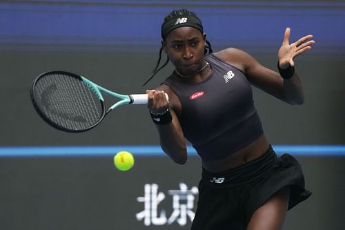 Coco Gauff in action at the China Open SF