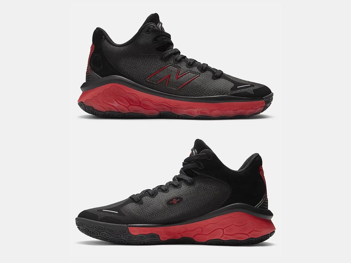 Zach Lavine x New Balance Fresh Foam BB Black/red Colorway (Image via Sneaker News)