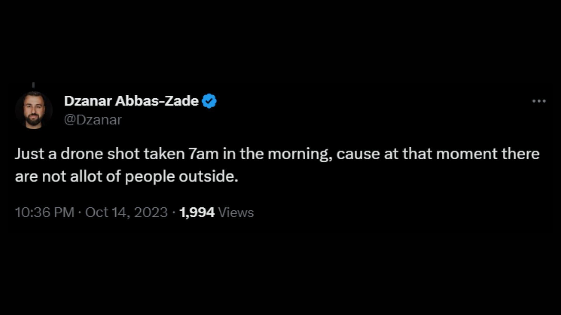 Dzanar Abbas-Zade&rsquo;s comment about the rumored video (Image via Sportskeeda)