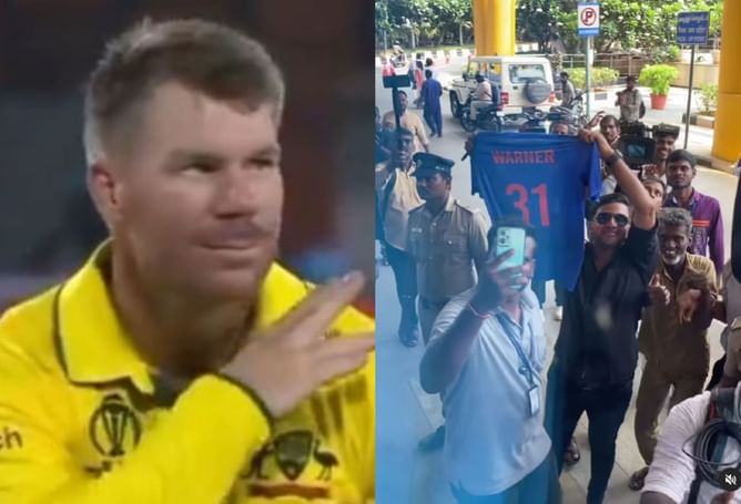 [Watch] A fan greets David Warner in Chennai showing an Indian team jersey with his name on the back