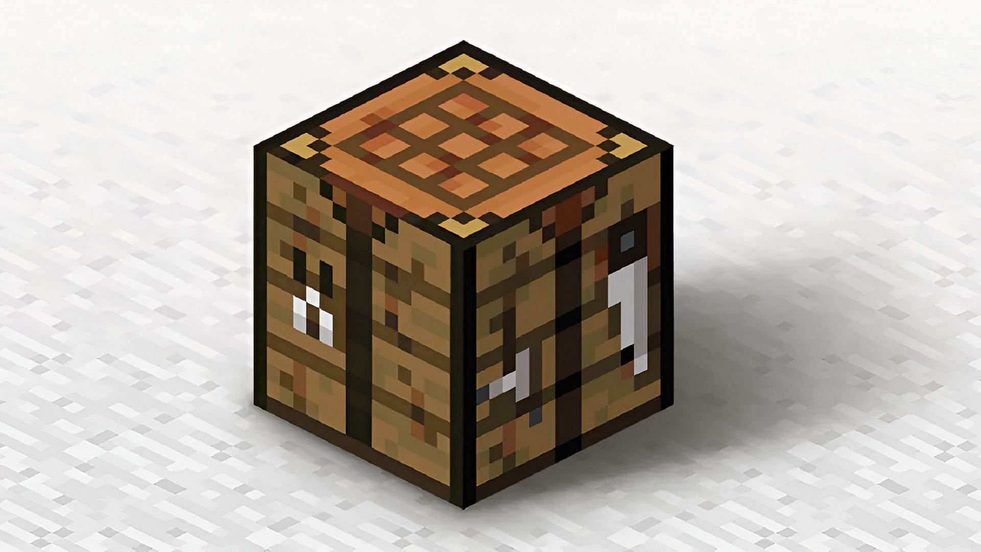 Minecraft newcomers won&#039;t get far without a crafting table (Image via Mojang)