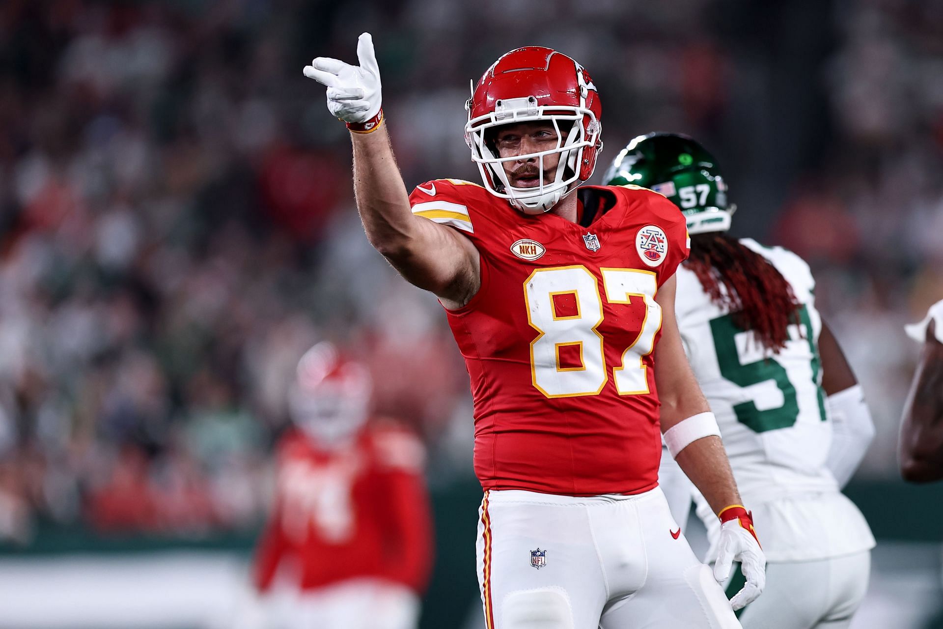 Travis Kelce during Kansas City Chiefs v New York Jets