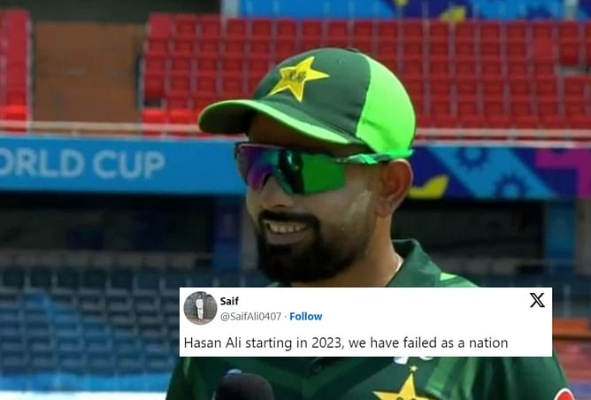 "We have failed as a nation"- Fans react as Pakistan include Hasan Ali in playing XI for 2023 World Cup clash vs Netherlands