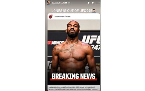 Reaction to Jon Jones removal from UFC 295