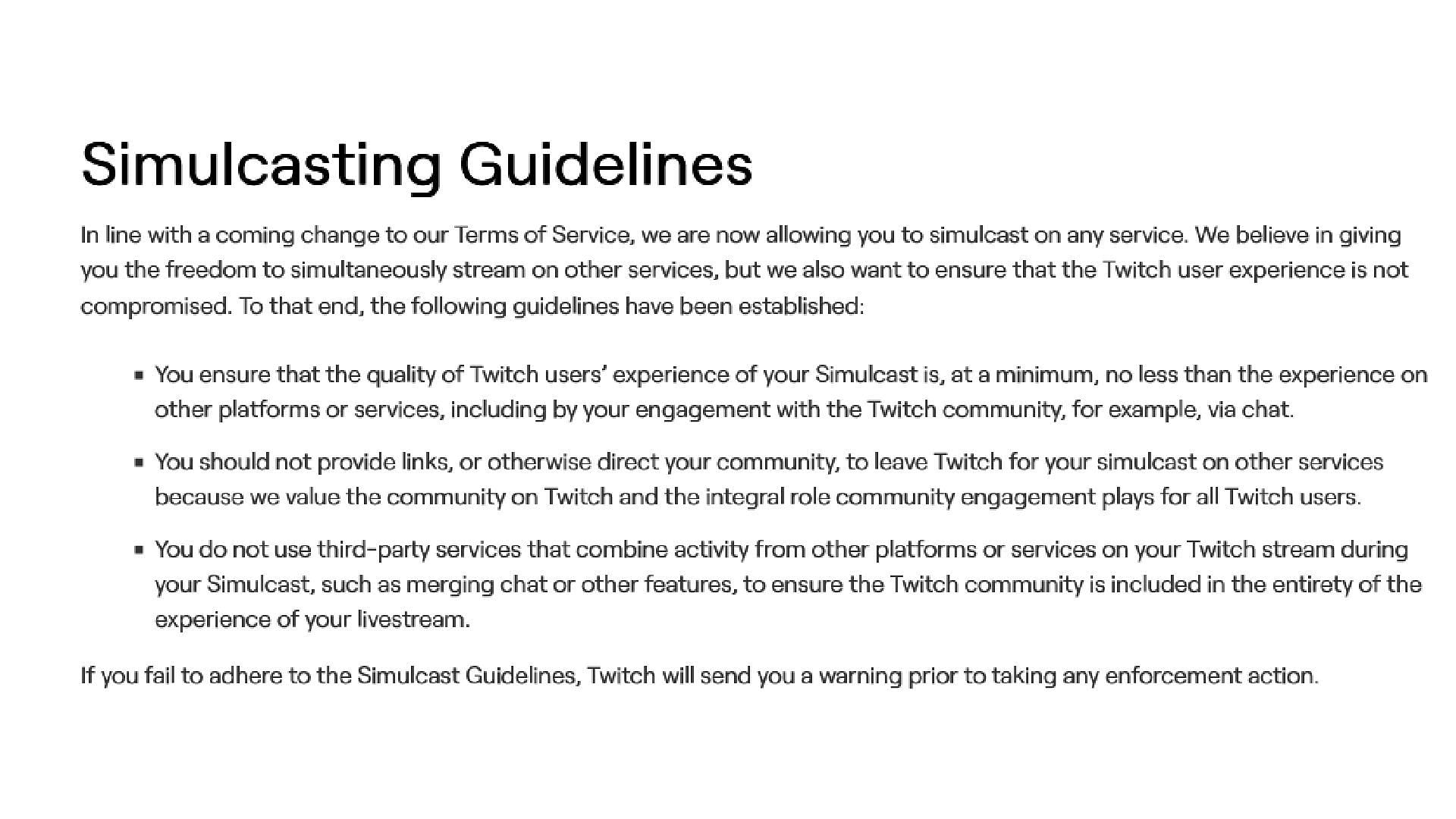 Twitch has recently brought changes in its Simulcasting Guidelines. (Image via Twitch)