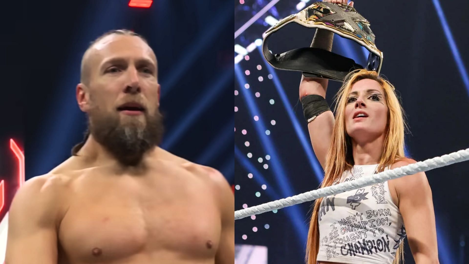 Bryan Danielson (left), Becky Lynch (right)