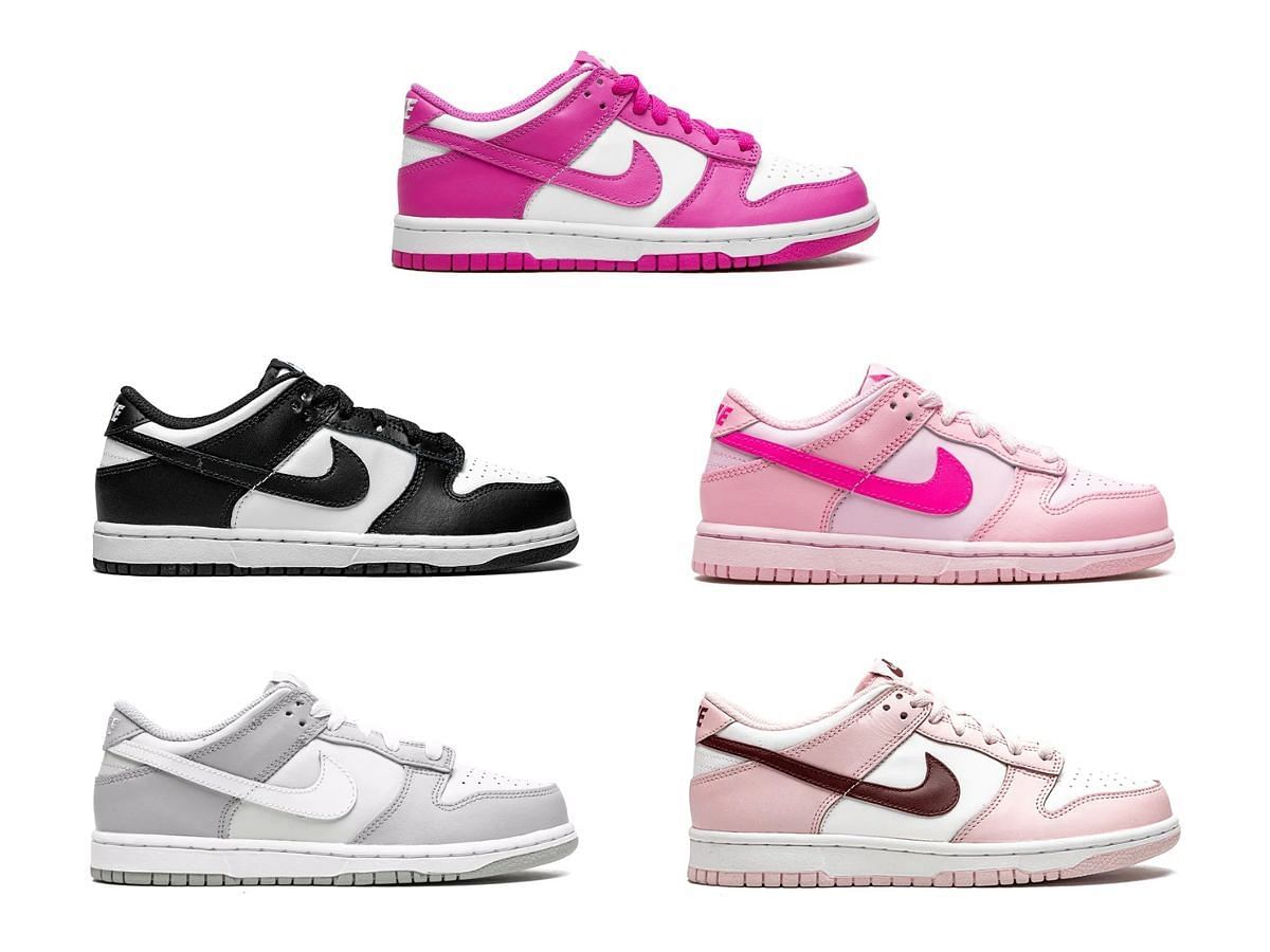 A collage of other Dunks for kids (Image via Nike)